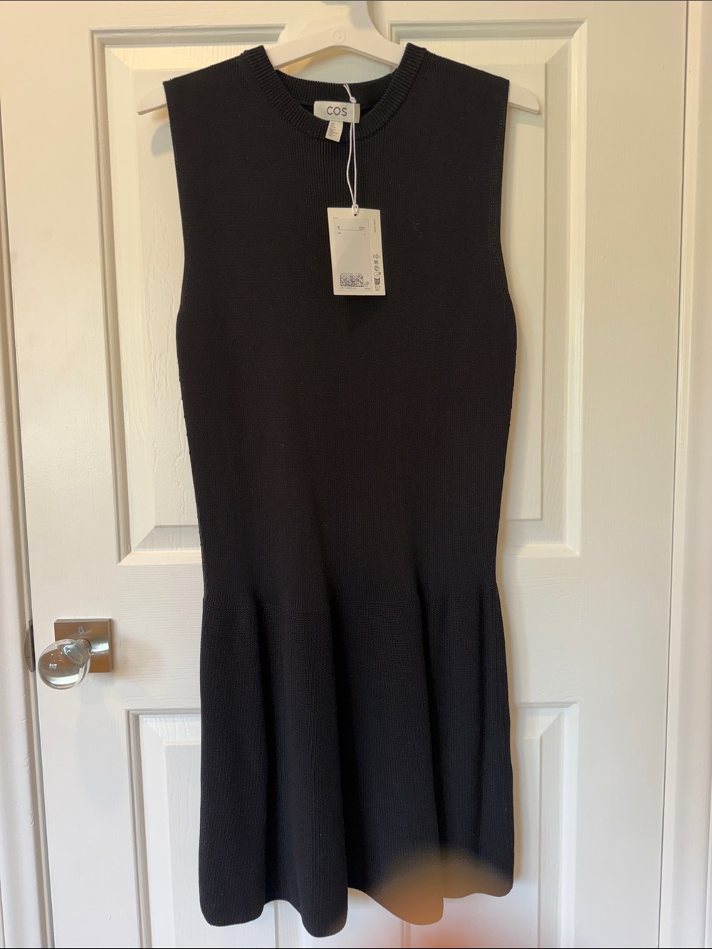 COS Black Sleeveless Flared Knit Dress